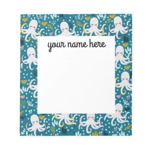Personalised Octopus Notepad