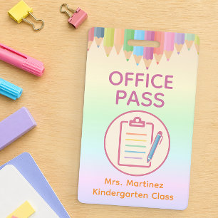 Personalised Office Pass Badge for Teachers ID Badge