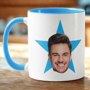 Personalised Office Star Face Mug