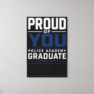 Personalised Officer Graduation 2026 Gift Canvas Print
