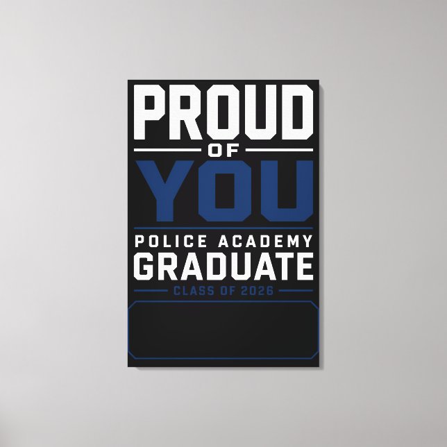 Personalised Officer Graduation 2026 Gift Canvas Print (Front)