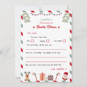 Personalised Official Letter to Santa North Pole Invitation