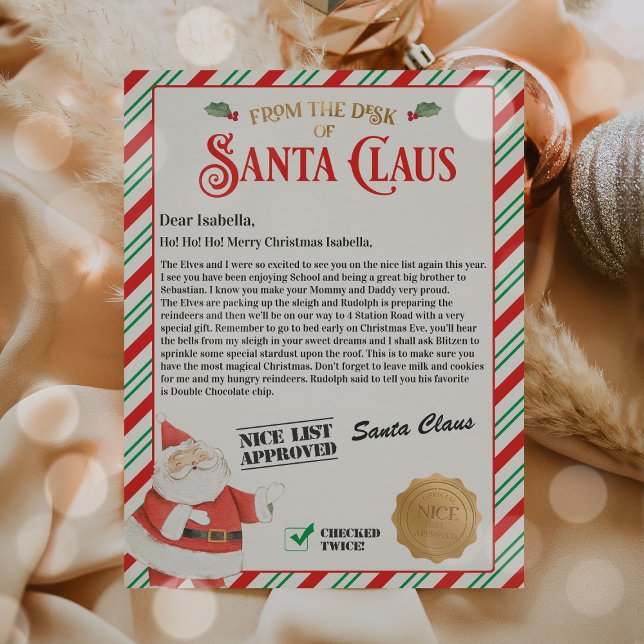 Personalised Official North Pole Letter From Santa (Creator Uploaded)