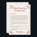 Personalised Official North Pole Letter From Santa Invitation<br><div class="desc">From the Desk of Santa Claus | Christmas Letter Letters from Santa are incomplete without a proper letterhead. Order an authentic handwritten letter from the North Pole. Both Mrs. Clause and Santa delight in the prospect of reaching out to your child to let them know whether they're on the naughty...</div>