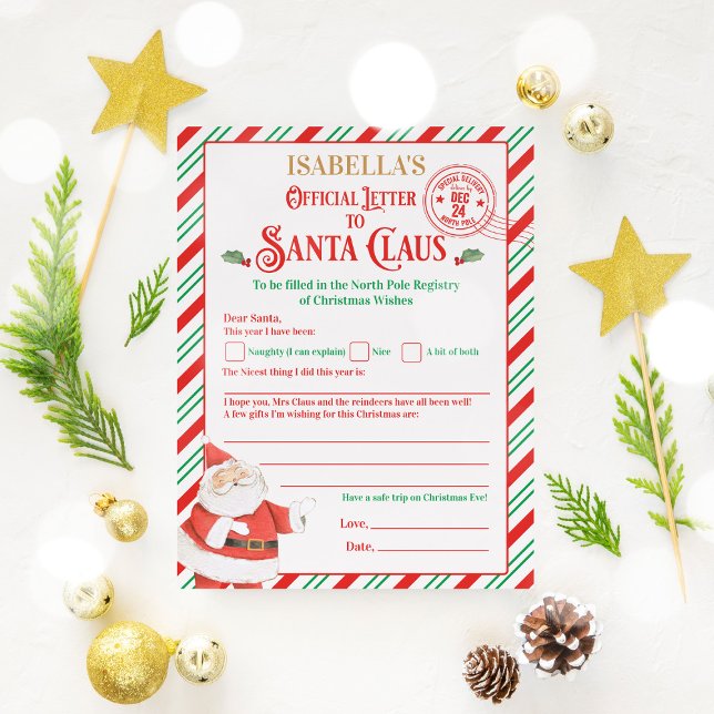 Personalised Official North Pole Letter To Santa  (Creator Uploaded)