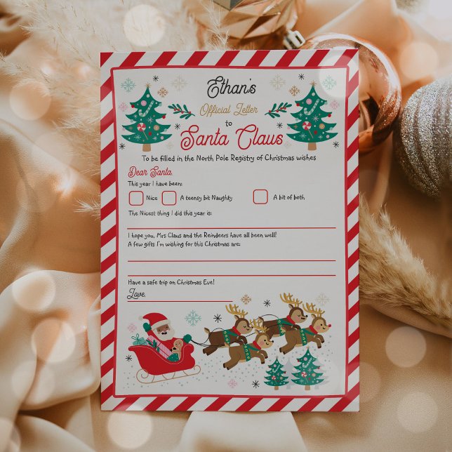 Personalised Official North Pole Letter To Santa Invitation (Creator Uploaded)