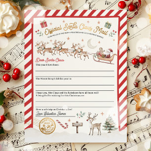 Personalised Official North Pole Letter To Santa Poster