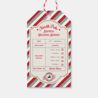 Personalised Official North Pole Santa Gift Tags