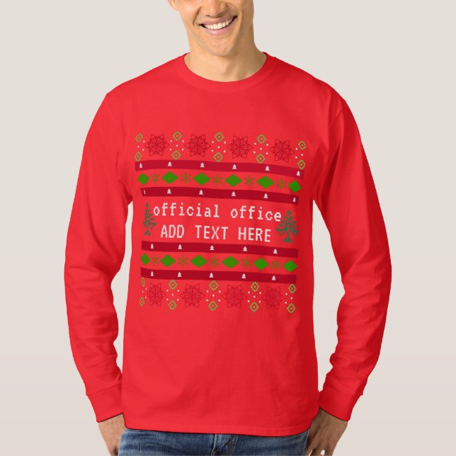 Personalised Official Office Ugly "Sweater" T-Shirt (Front)