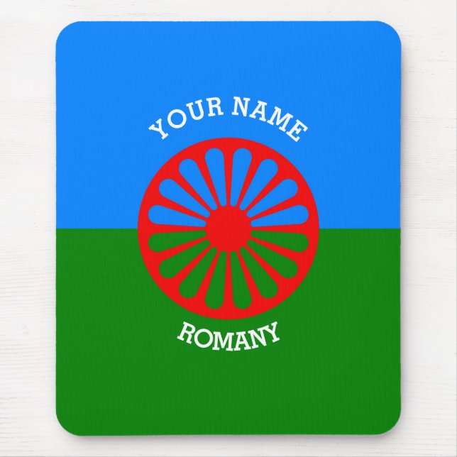 Personalised Official Romany gypsy travellers flag Mouse Mat (Front)