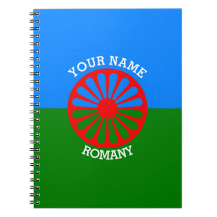 Personalised Official Romany gypsy travellers flag Notebook