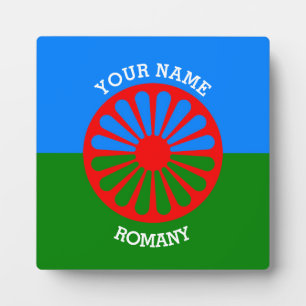 Personalised Official Romany gypsy travellers flag Plaque