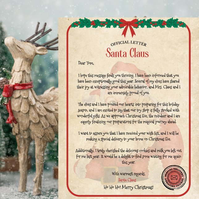 Personalised Official Santa Letter for Kids (Creator Uploaded)