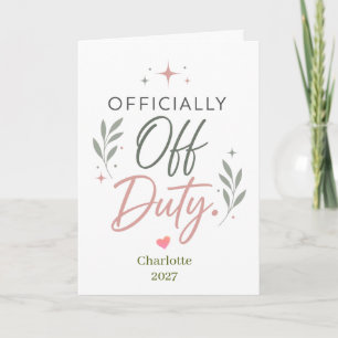 Personalised Officially Off Duty Retirement Gift Card