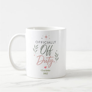 Personalised Officially Off Duty Retirement Gift Coffee Mug