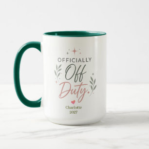 Personalised Officially Off Duty Retirement Gift Mug