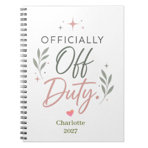 Personalised Officially Off Duty Retirement Gift Notebook