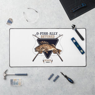Personalised Ofishally Retired Funny Retirement Desk Mat