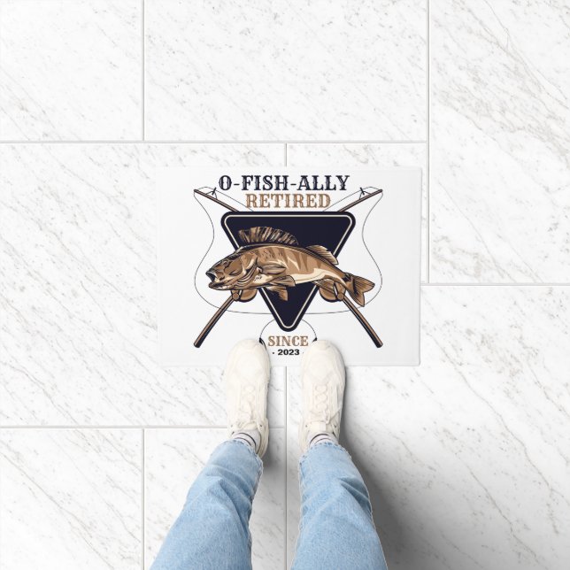 Personalised Ofishally Retired Funny Retirement Doormat (Indoor)
