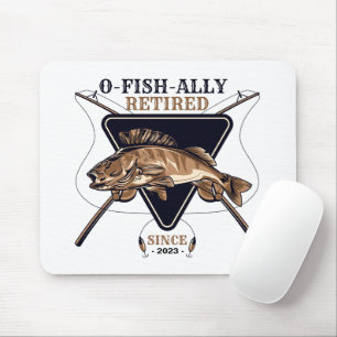 Personalised Ofishally Retired Funny Retirement Mouse Mat
