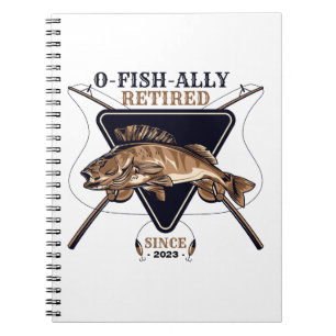 Personalised Ofishally Retired Funny Retirement Notebook