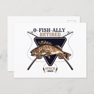 Personalised Ofishally Retired Funny Retirement Postcard