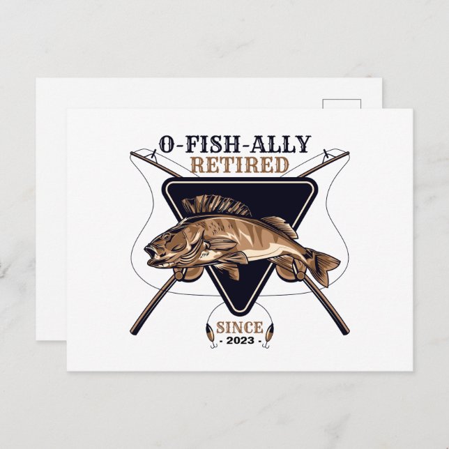 Personalised Ofishally Retired Funny Retirement Postcard (Front/Back)