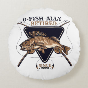 Personalised Ofishally Retired Funny Retirement Round Cushion