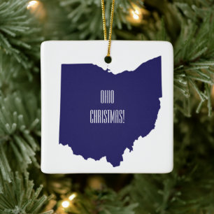 Personalised Ohio Christmas Ornament