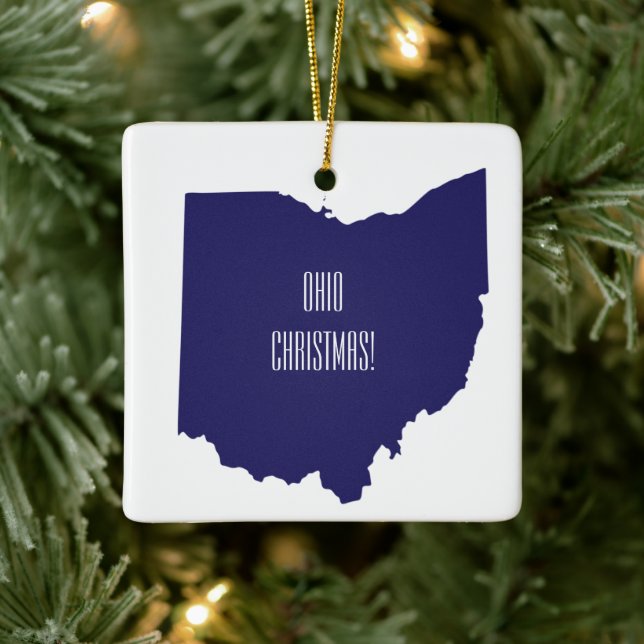 Personalised Ohio Christmas Ornament (Tree)