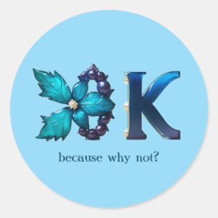 Personalised “OK” design Classic Round Sticker