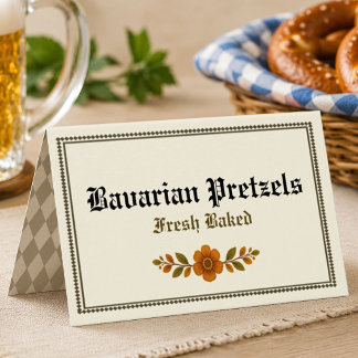 Personalised Oktoberfest Folded Place Card