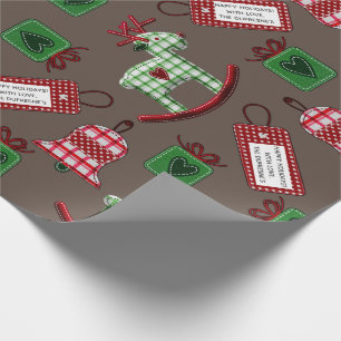 Personalised Old Fashioned Ornaments Wrapping Paper