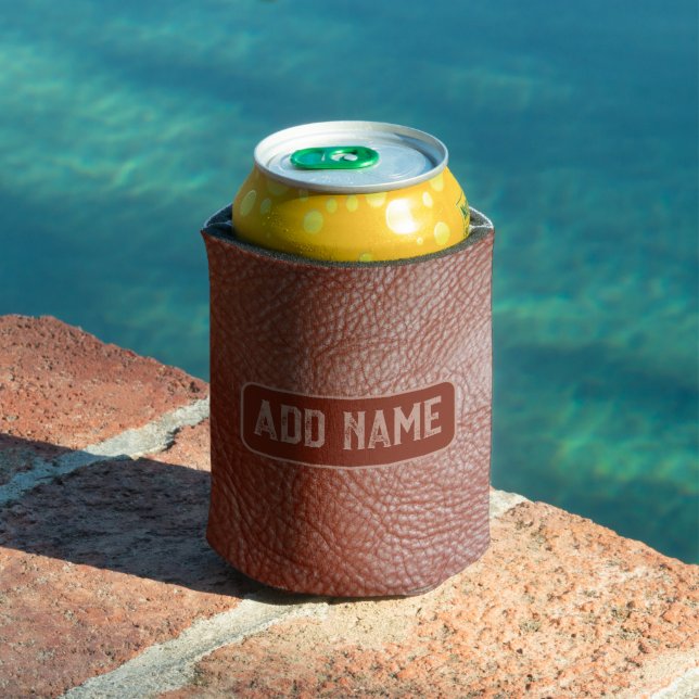 Personalised Old Leather Can Cooler (In Situ Pool)
