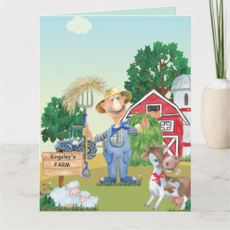 Personalised Old MacDonald's Birthday  Card