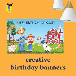 Personalised Old MacDonald's Farm Birthday Banner