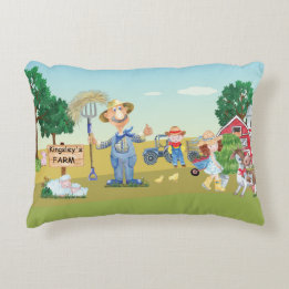 Personalised Old MacDonald's Farm Decorative Cushion