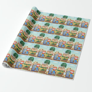 Personalised Old MacDonald's Farm Wrapping Paper