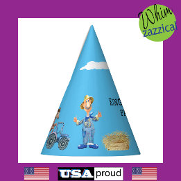 Personalised Old MacDonald's Pig Farm Party Hat