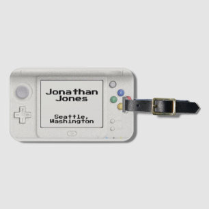 Personalised Old School Handheld Electronic Game  Luggage Tag