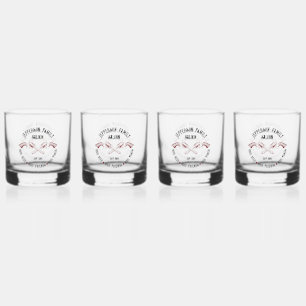 Personalised Old West Saloon Crossed Six Shooters Whiskey Glass