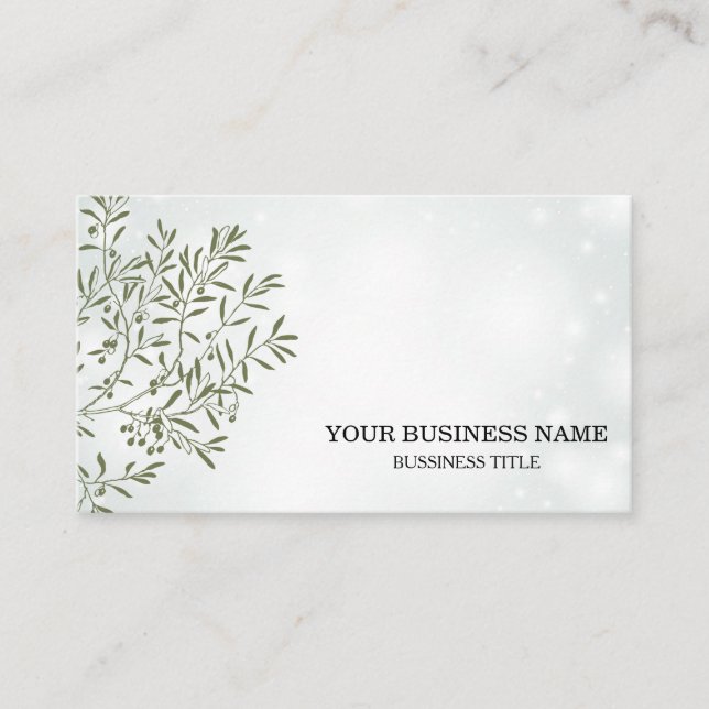 Personalised Olive Branch Catering Chef Business Card (Front)