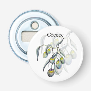 Personalised Olive Branch Watercolor Hand-painted Bottle Opener