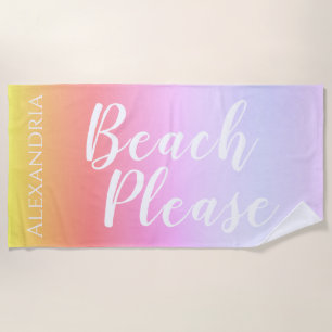 Personalised Ombre Beach Towel