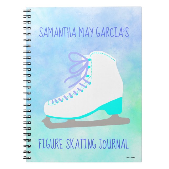 Personalised Ombre Figure Skating Practice Journal (Front)
