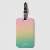 Personalised Ombre Gradient Teal Peach Pink