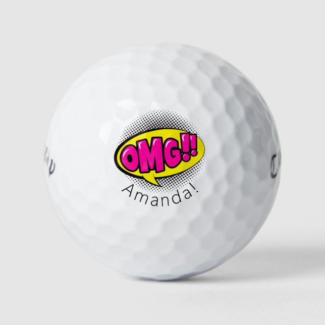 Personalised OMG Callaway Warbird Golf Ball (Front)