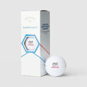 Personalised on par golf ball set Birthday gift