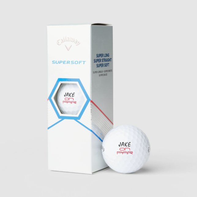 Personalised on par golf ball set Birthday gift (Packaging)