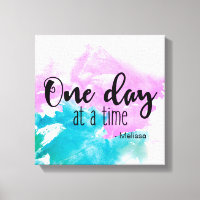 Personalised 'One day at a time' saying with name